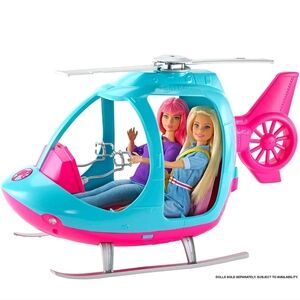 Barbie Helicopter Dreamhouse Adventures Pink and Blue with Spinning Rotor